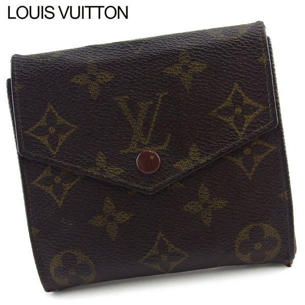 Qoo10] Louis Vuitton Wホック 財布 三つ折り ミニ財布 モノ