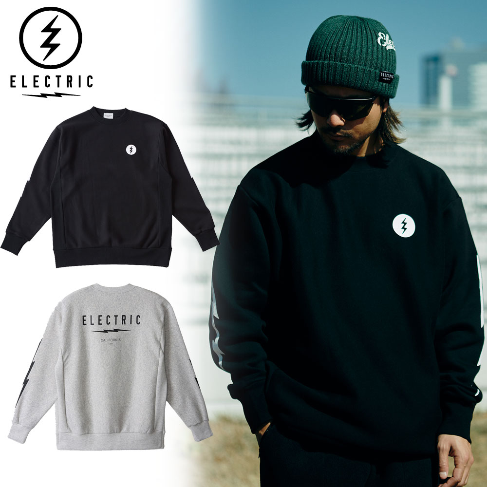 【ELECTRIC /エレクトリック】クルースウェット/ICON LOGO CREW E24FU07クルーネック トレーナー ストリート メンズ レディース ファッション