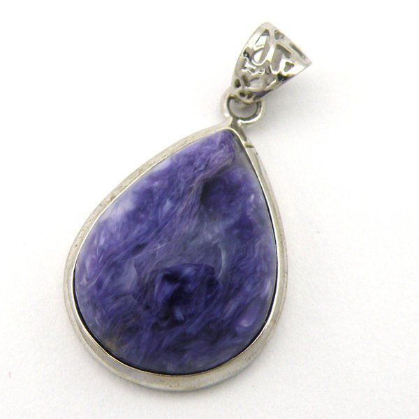 チャロアイト /ペンダント 1点もの/ 約35x19x8.8mm　SV925 天然石