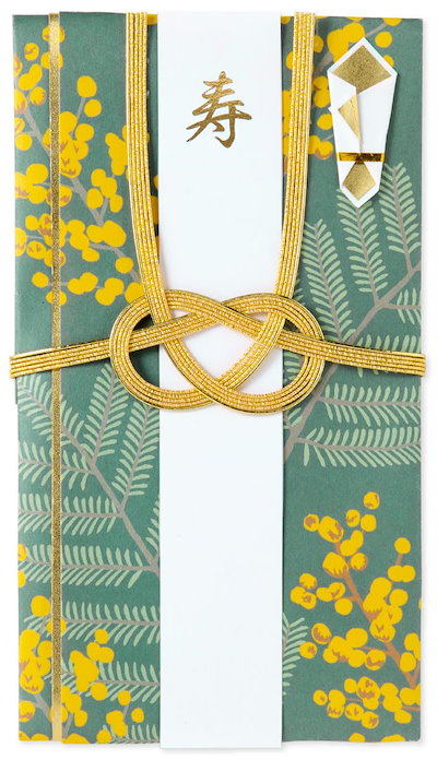 他サイト： いろは出版 ご祝儀袋 金封 結婚式 花柄 Wishing Plants 【ミモザ】GWP-06の商品画像