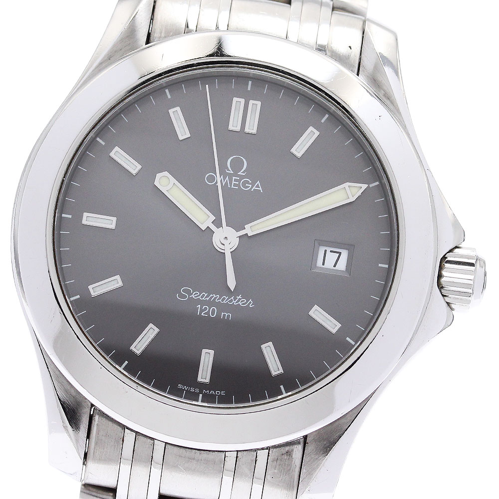 オメガ OMEGA 2511.43 シーマスター120 デイト クォーツ メンズ 保証書付き_881995【中古】