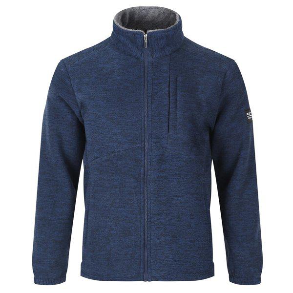 メンズソフトボア起毛フリースジップアップ BR-JUW-Q005-ディープネイビー