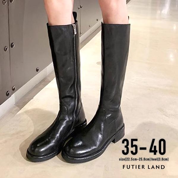 ロングブーツ レザー風 ファスナー ジップ ZIP ウォッシュ加工 ブラック / ウォッシュドレザー風サイドダブルバックルショートブーツ