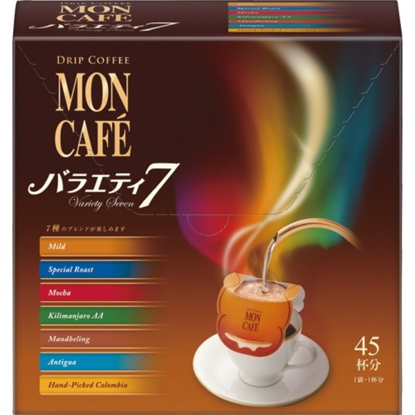 片岡物産 モンカフェ ドリップコーヒーバラエティ7 1セット(90袋:45袋×2箱)