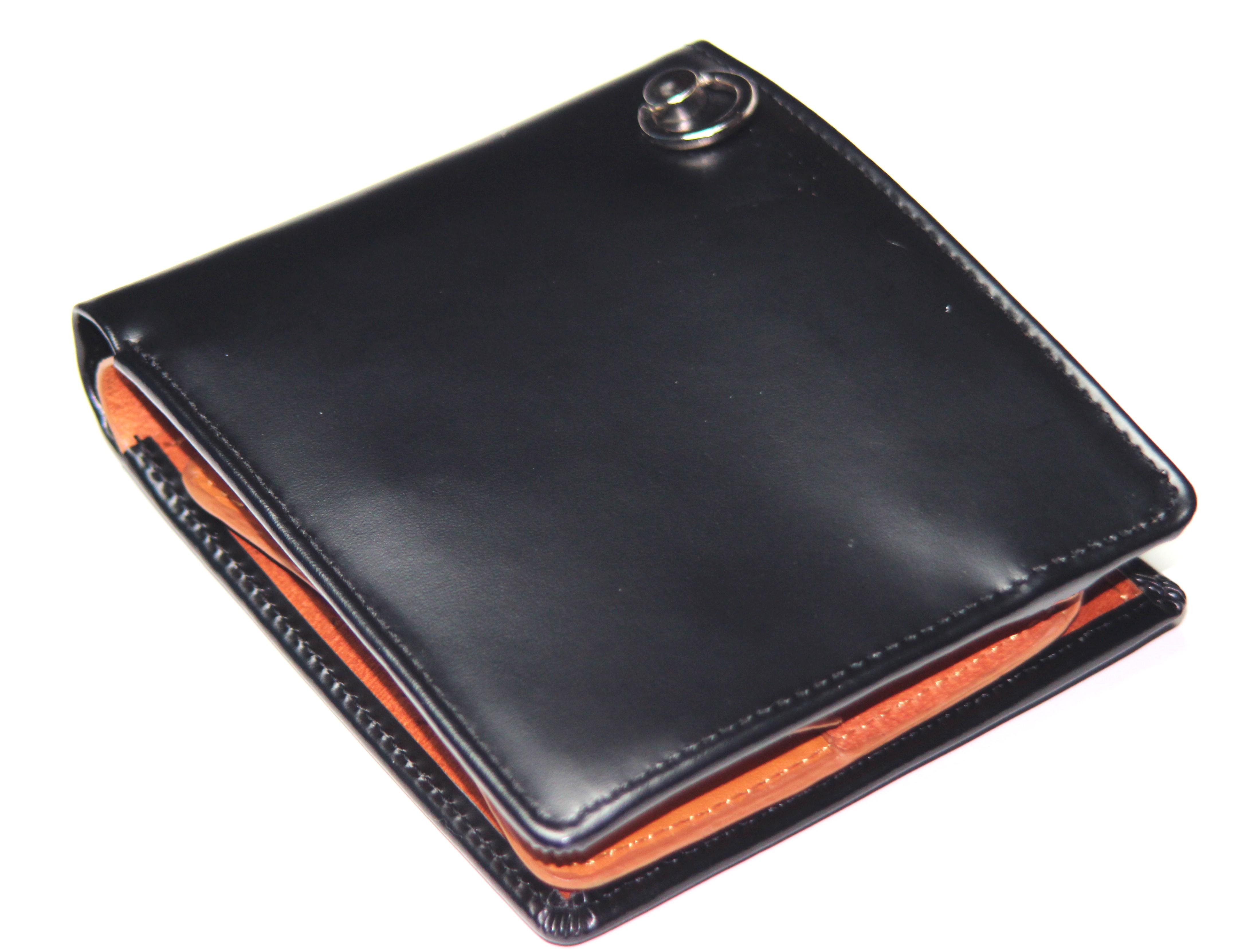 【新規OPEN】【期間限定セール】【激安】【新品未使用】馬革ホースハイド　バッファローレザー　ドロップリング搭載モデル　ショートウォレット　UHP-1149LT　ブラック