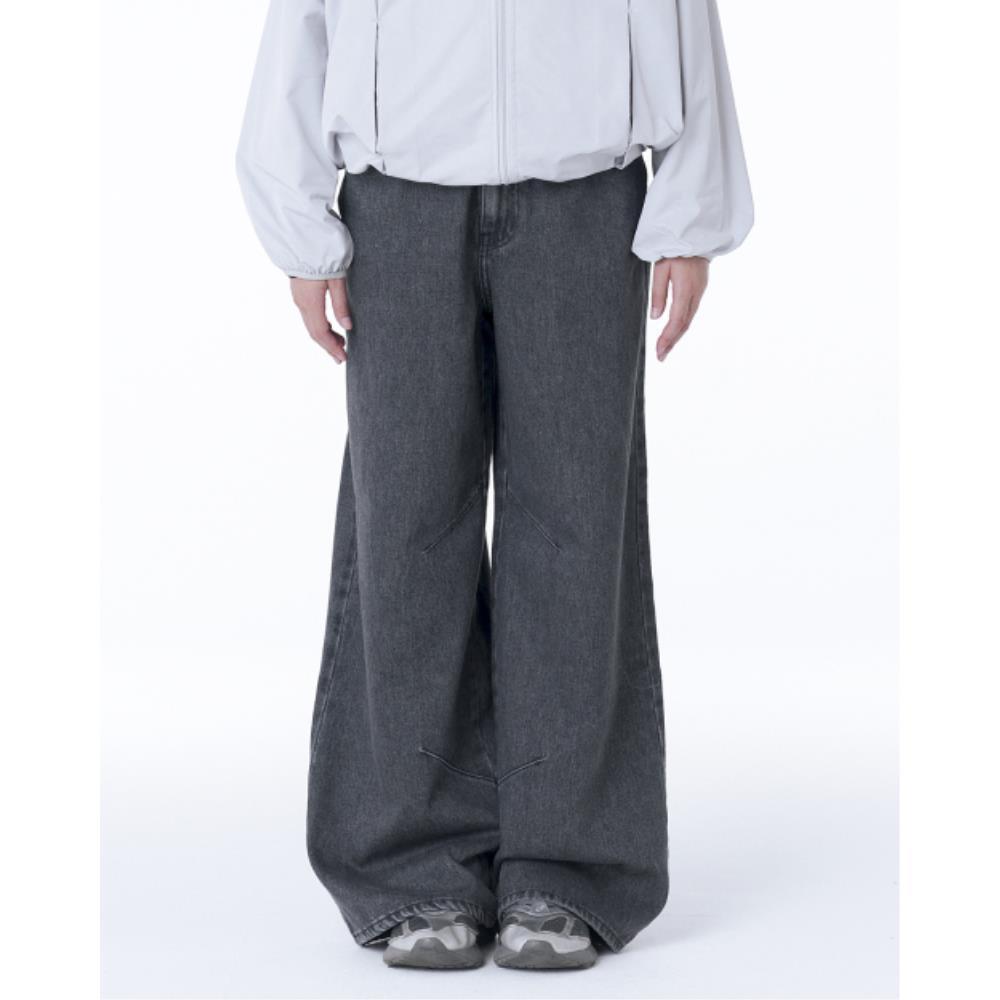MISEKI SEOUL Pocket denim wide pants CHARCOAL MSK2403009