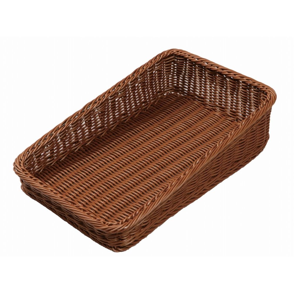 （まとめ買い）トーダイ 角型ベーカリーバスケット 斜め20型 ブラウンBB-K4020-BR [x3]
