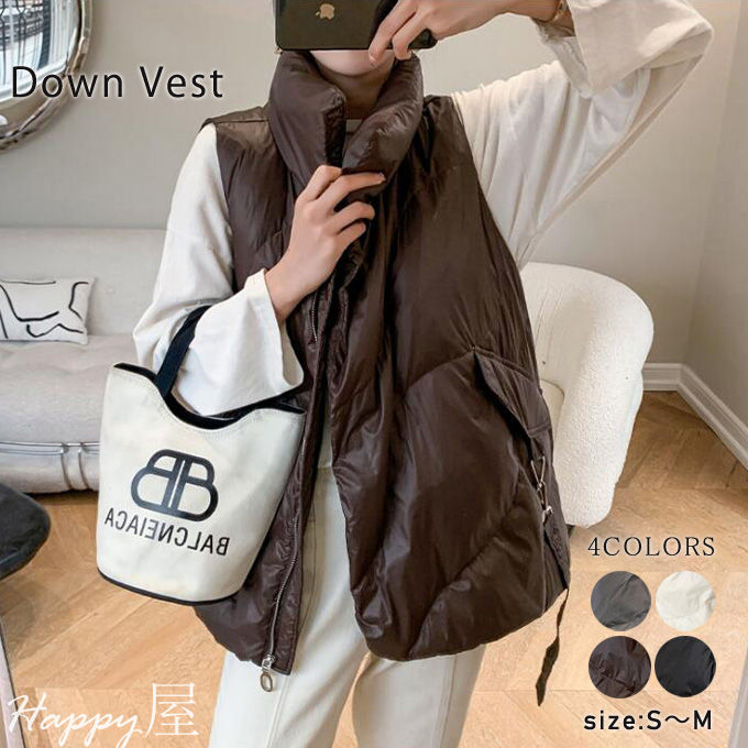 ダウンベスト レディース 立ち襟 ショート丈 ノースリーブコート ダウンコート コート 袖なしジャケット カジュアルベスト 大きいサイズ 着回し 秋冬ベスト オシャレ