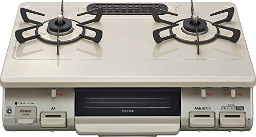 色:クリームベージュホーロー サイズ:2019年モデル リンナイ 「お知らせコンロ」 幅約60cm