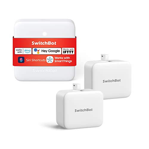 SwitchBot ハブミニ スイッチ指ロボット 2点 3個セット スマートホーム 学習リモコン テレビ対応 赤外線家電を管理 遠隔操作 自動化 Alexa Google Home Siriに対応 (