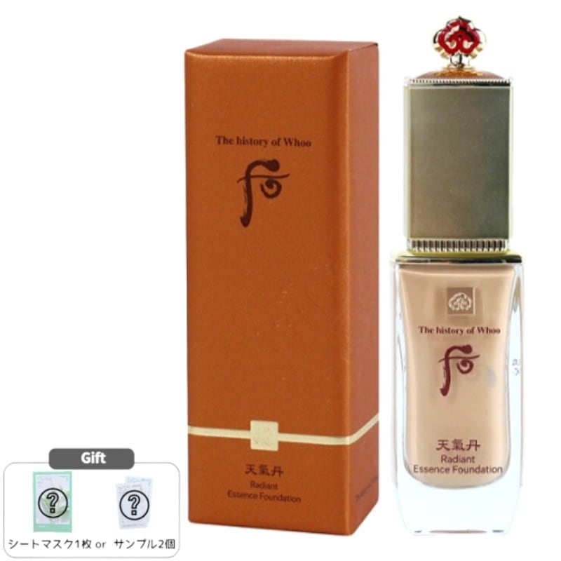 天氣丹 華軒 エッセンスファンデーション 40mL 光彩肌 高密着 ハリ感 カバー 韓方ファンデ 韓国コスメ SPF含む