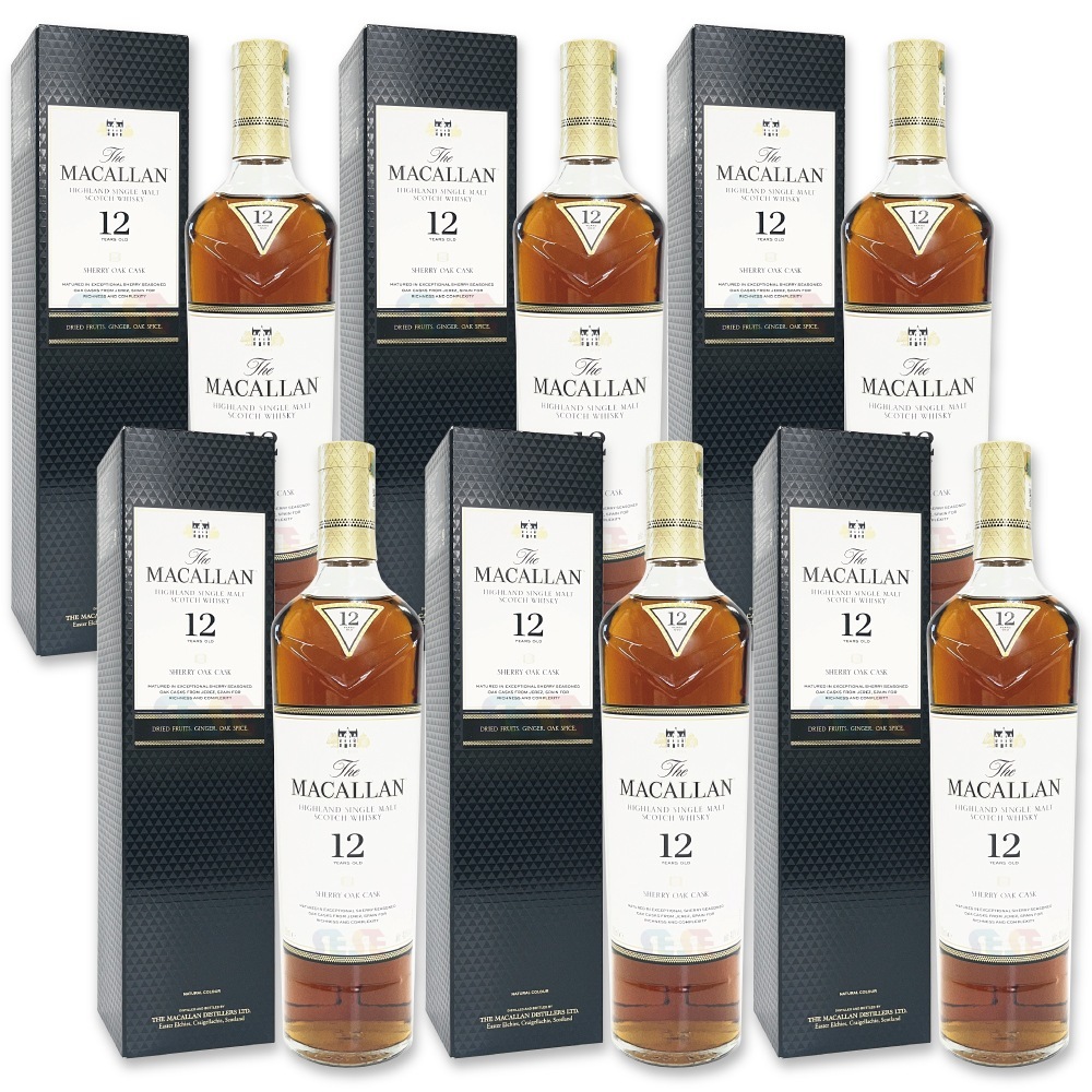 [正規品] ザ マッカラン 12年 シェリーオーク 40度 700ml 6本セット / ギフトBOX入り スコットランド シングルモルトウイスキー お酒