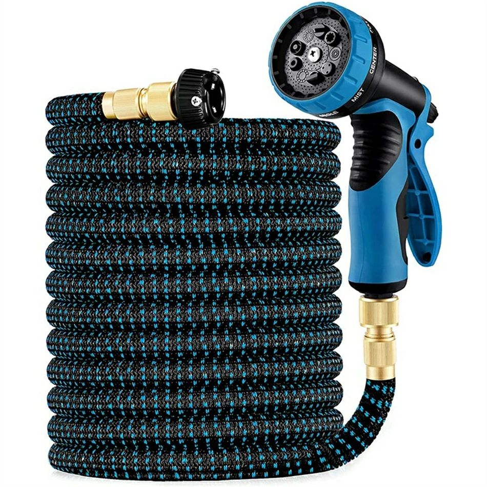 人気超軽量 ホース5m~15m 洗車 ホース 散水ホース 伸びるホース 銅制コネクタ 9種類 ホースリール 伸縮ホース 魔法ホース 庭 ホース 伸縮ホース 洗車 水やり