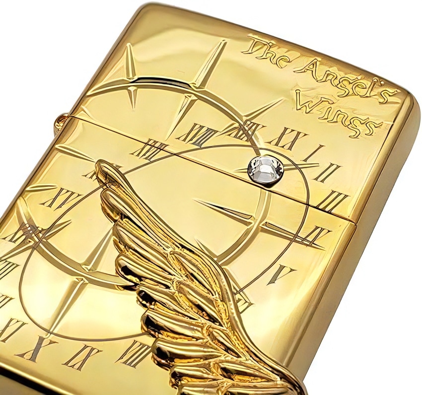 【2000個限定 ZIPPO】 2024 エンジェルウイング ゴールドコーティング 金 百式 人気 限定ジッポ プレゼント おしゃれ レア 羽ジッポ 翼 鏡面加工