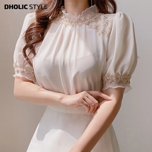 [メガ割りSALE]ゴールド刺繍ディテールブラウス・p515575