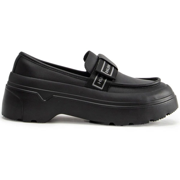 ハンター HUNTER リファインド エクスプローラー フラットフォーム ボウ ローファー シューズ レディース WFF8000LEA-BLK