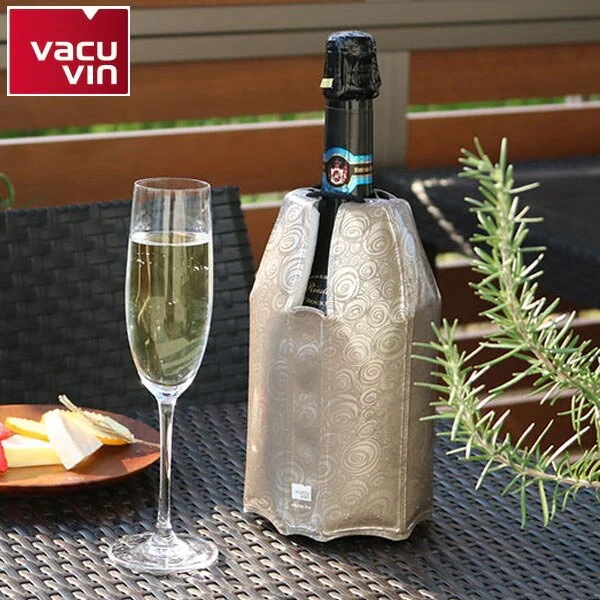 シャンパンクーラー プラチナ 折りたたみ式 vacuvin バキュバン ボトルクーラー