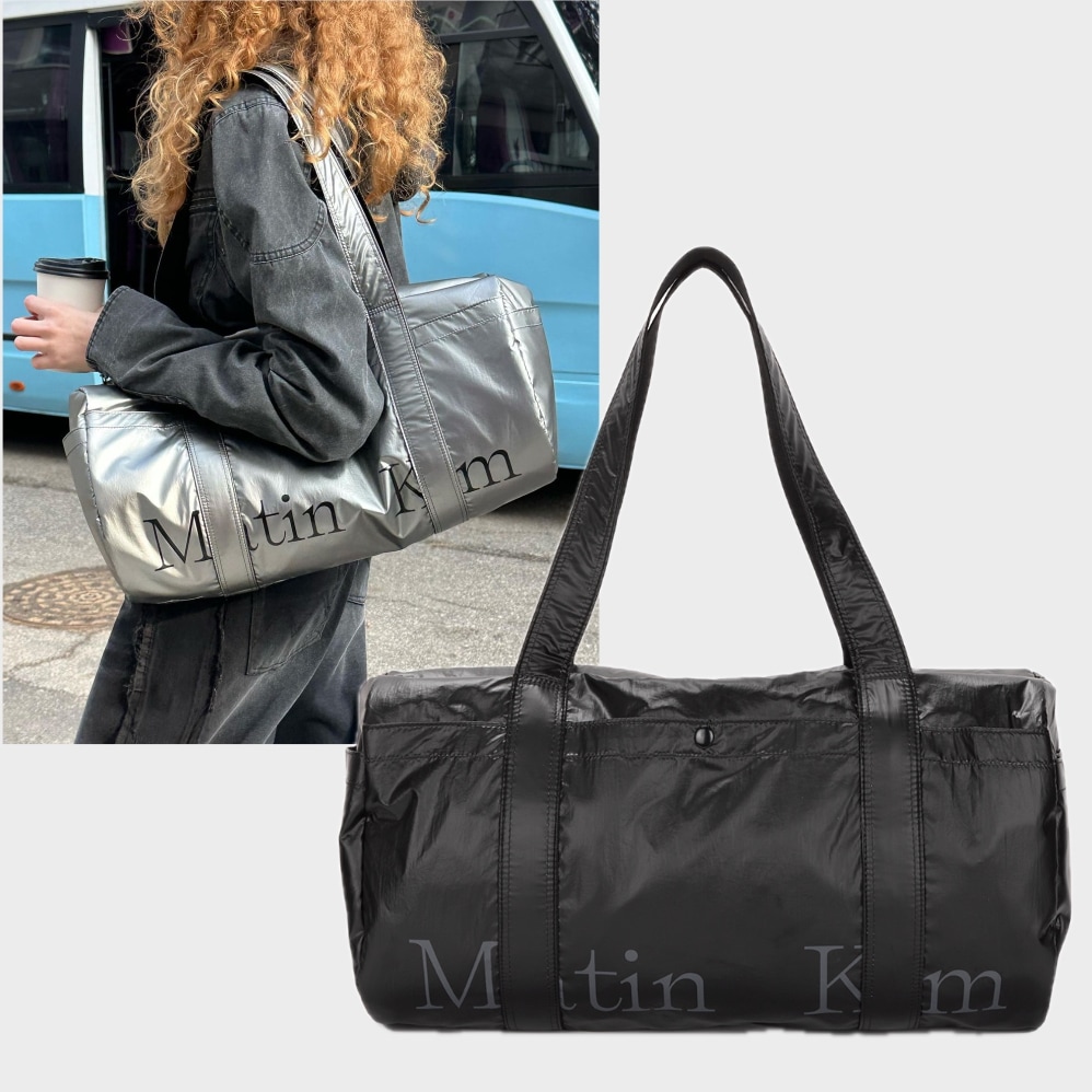 GLOSSY LOGO SPORTY DUFFEL BAG