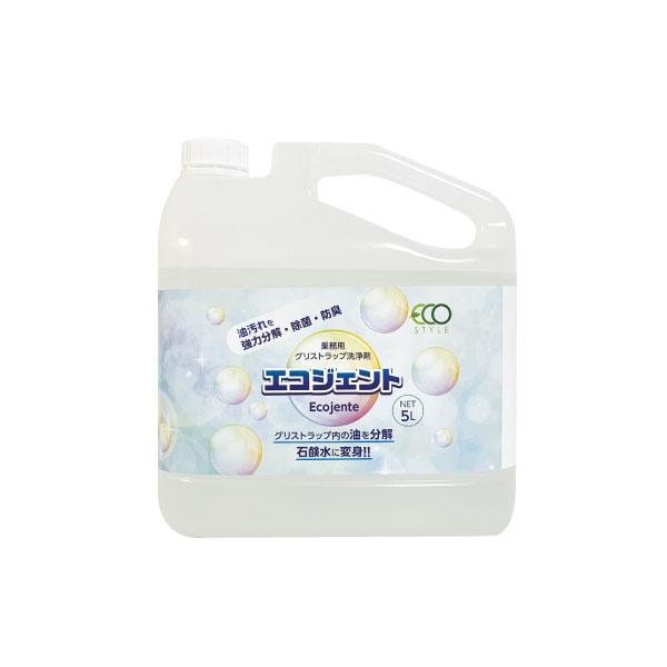 厨房用 廃油処理用品 グリーストラップ洗浄ツール グリストラップ 洗浄剤 エコジェント 5L 洗剤 油 ニオイ