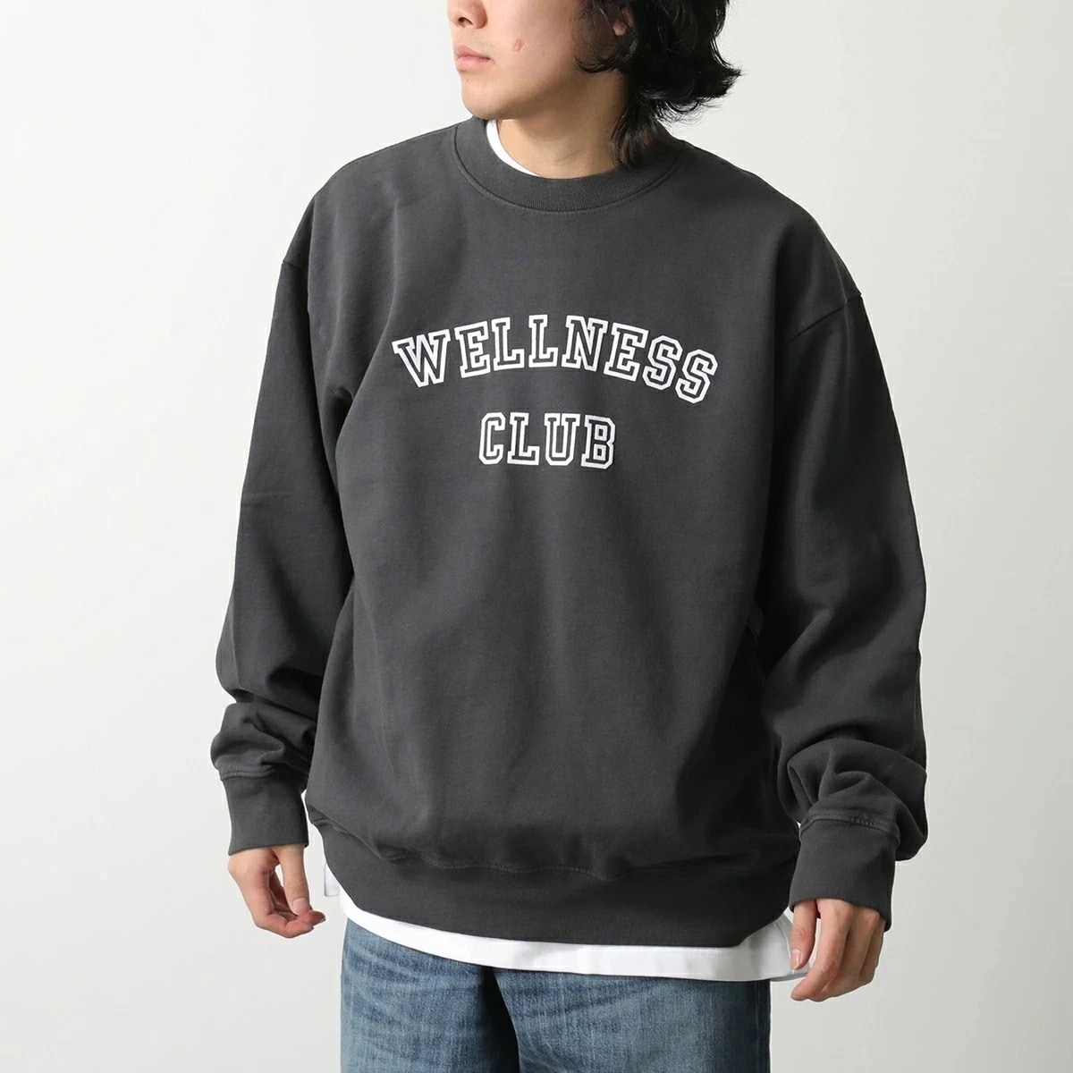 SPORTY＆RICH スポーティアンドリッチ トレーナー CRAW237 メンズ スウェット クルーネック 裏起毛 FADED-BLACK 12,574円