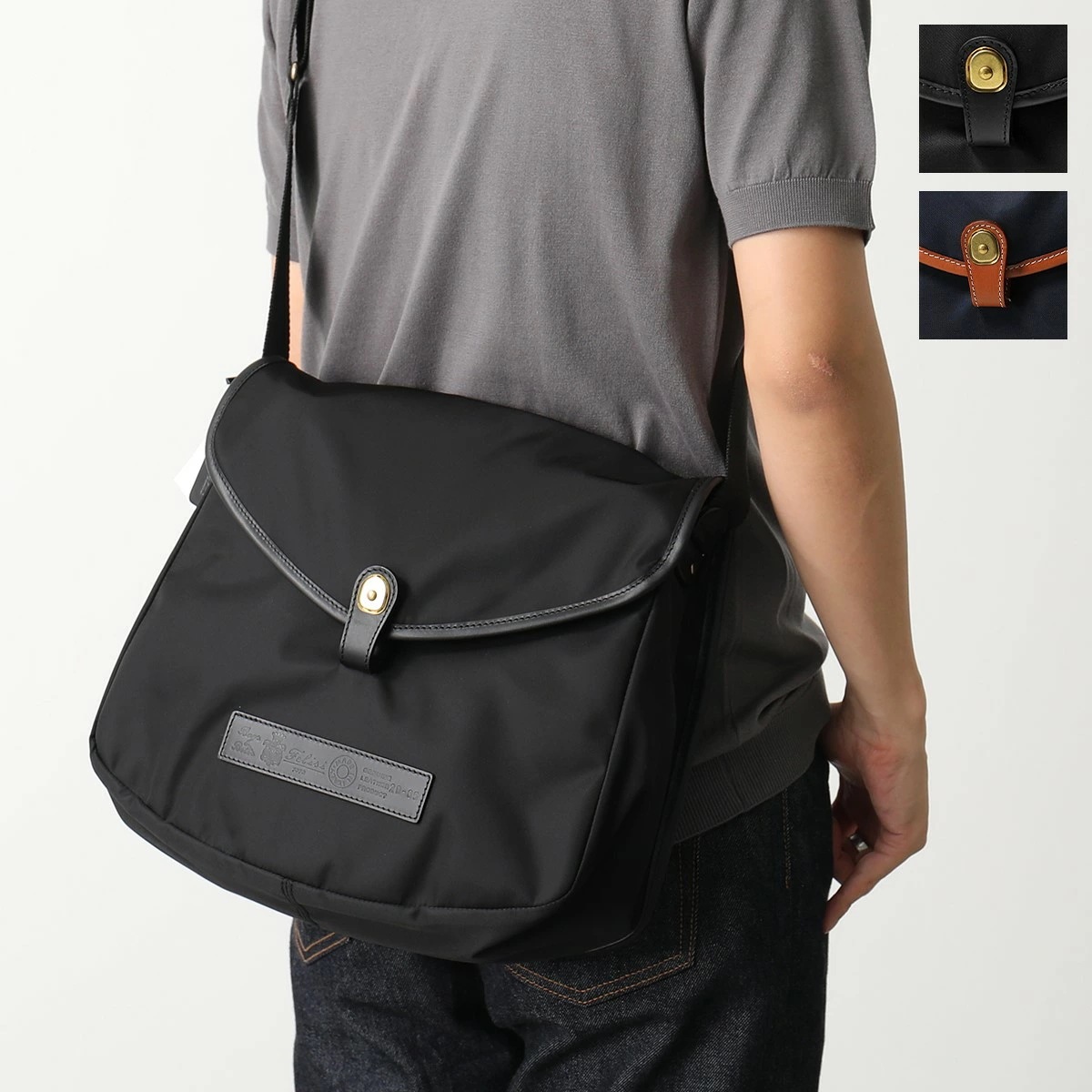 Felisi フェリージ ショルダーバッグ 20/65-DS メンズ ナイロン×レザー クロスボディバッグ 鞄 カラー2色