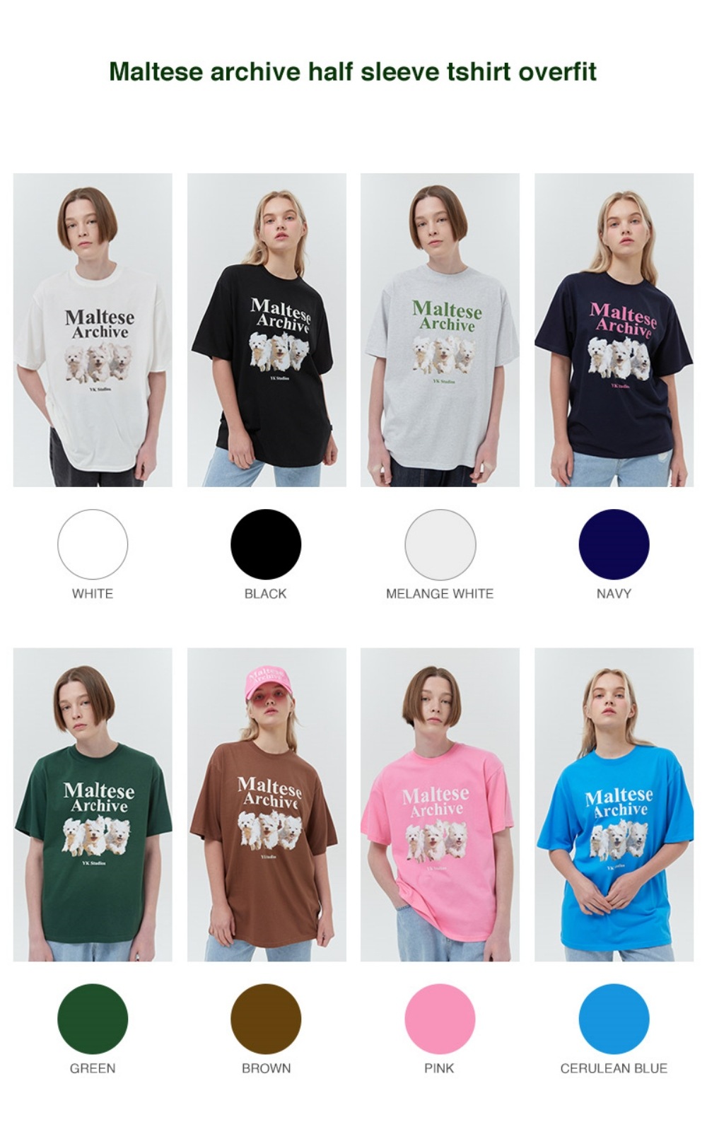 Maltese archive half sleeve t shirt//半袖 Tシャツ/ユニセックス