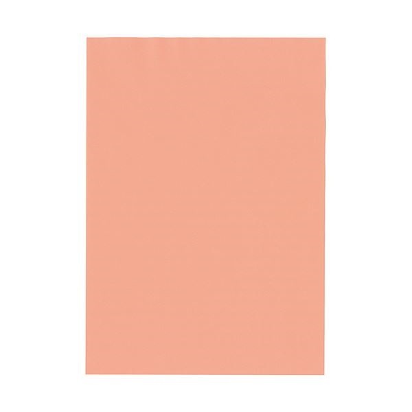 （まとめ）北越コーポレーション 紀州の色上質A4T目 薄口 サーモン 1冊（500枚） [x2]