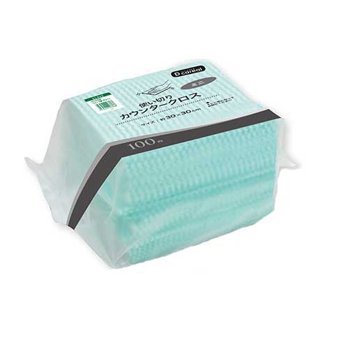 （まとめ買い）カウンタークロス ミニ 縦30x横30cm ブルー 100枚入 CC-01BM [x3]