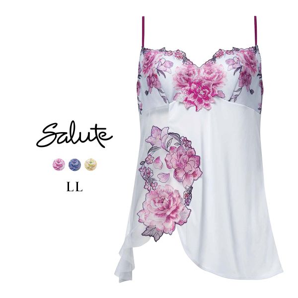 ワコール サルート 21グループ 21G キャミソール LL スリップ ランジェリー バックスリット