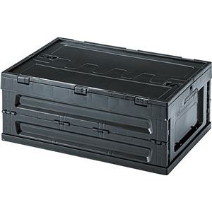 折りたたみ 収納ボックス 5個セット S ブラック 幅59cmx奥行40cmx高さ24.5cm