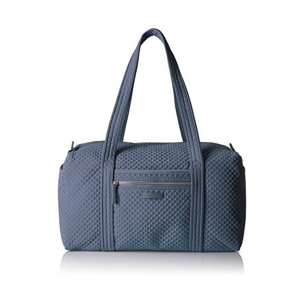 Vera Bradley Women s Microfiber Small Duffel Travel Bag， Charcoal， One Size 並行輸入品