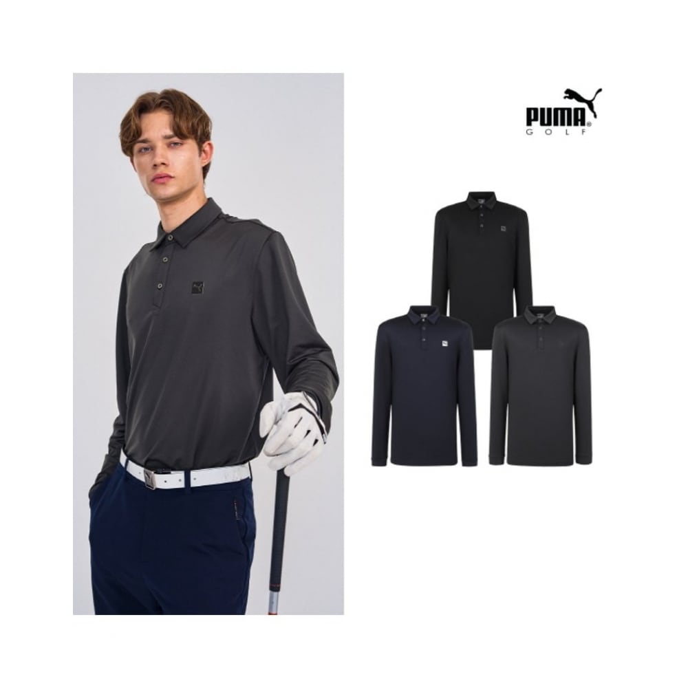 Puma Golf 24FW 起毛カラーTシャツ男性用1色お選びください