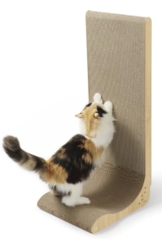 by Amazon 猫壱 爪とぎ バリバリボード ウッドプレミアム Lサイズ ライトブラウン 両面使用・交換可能