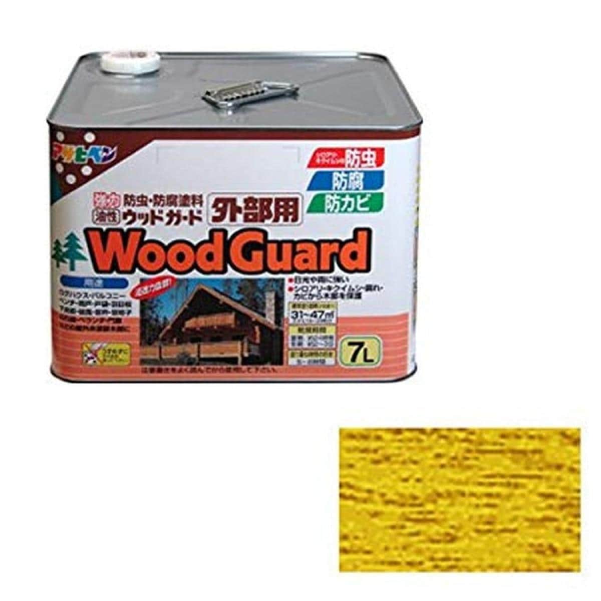 アサヒペン ウッドガード外部用 7L パイン 15