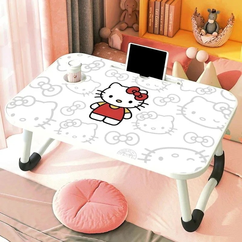 【2個買うと1個無料】ハローキティハローハローベッドの上に折りたたみ小さなテーブルかわいい寮学习テーブルサンリオ