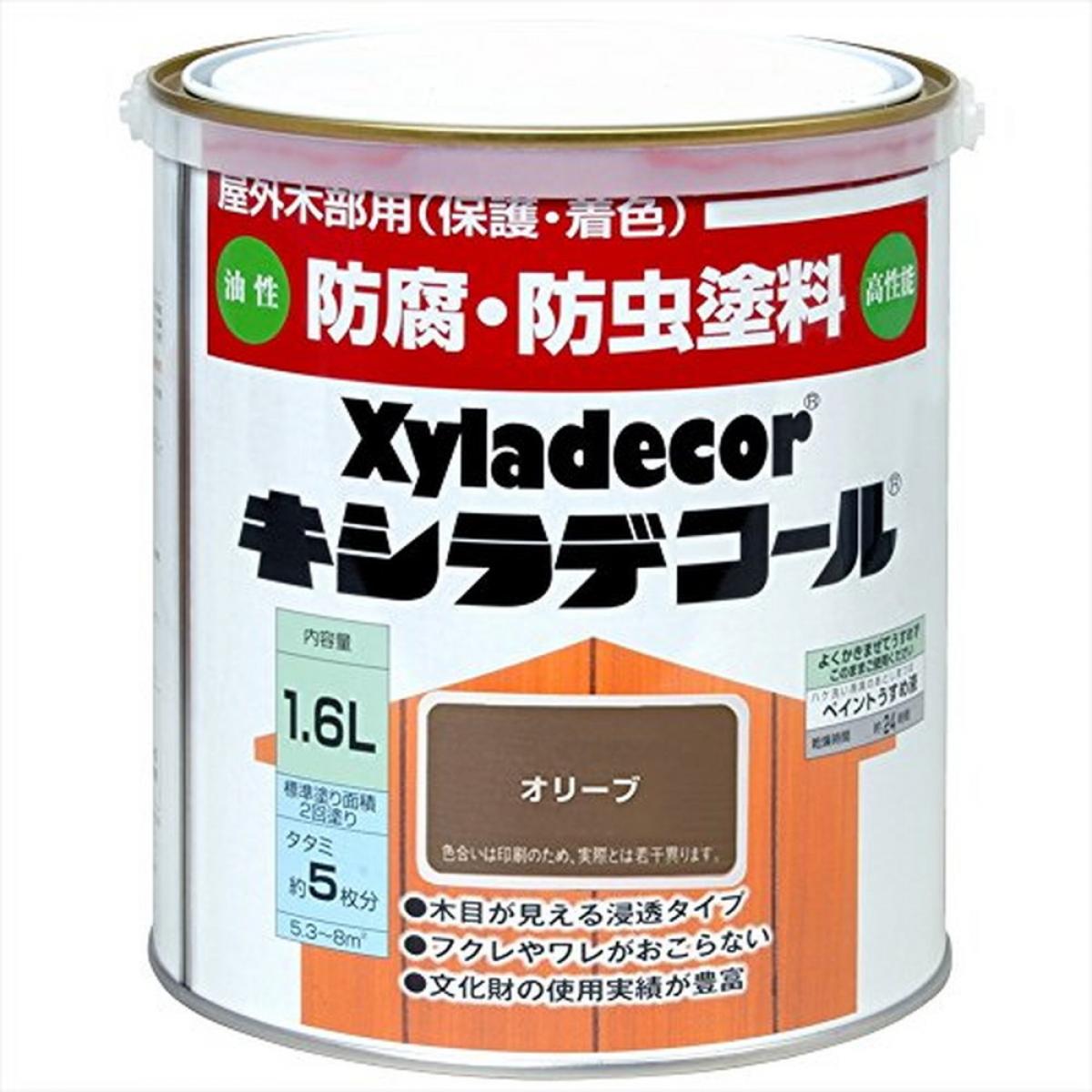 大阪ガスケミカル キシラデコール オリーブ 1.6L 　油性 屋外用 防腐・防虫 塗料 補修用品 住宅資材