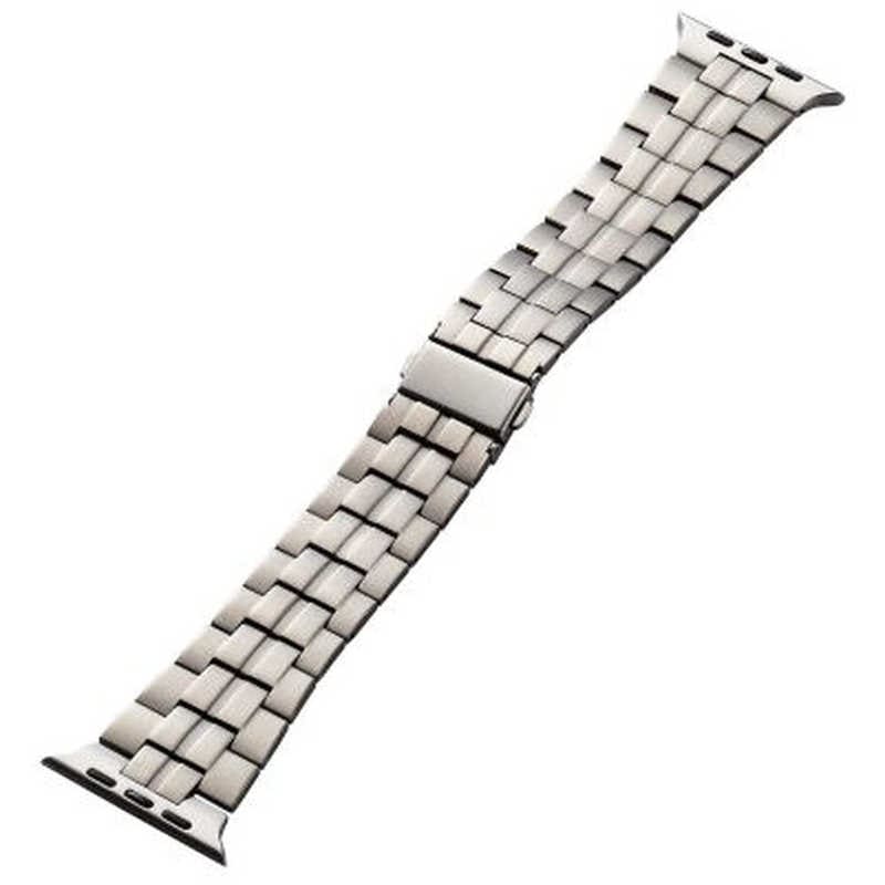 エレコム　ELECOM　アップルウォッチ バンド Ultra / SE ( 第2 / 1世代 ) / Series8～１［ 49 / 45 / 44 / 42mm ］シルバー　AW-49BDTITSV