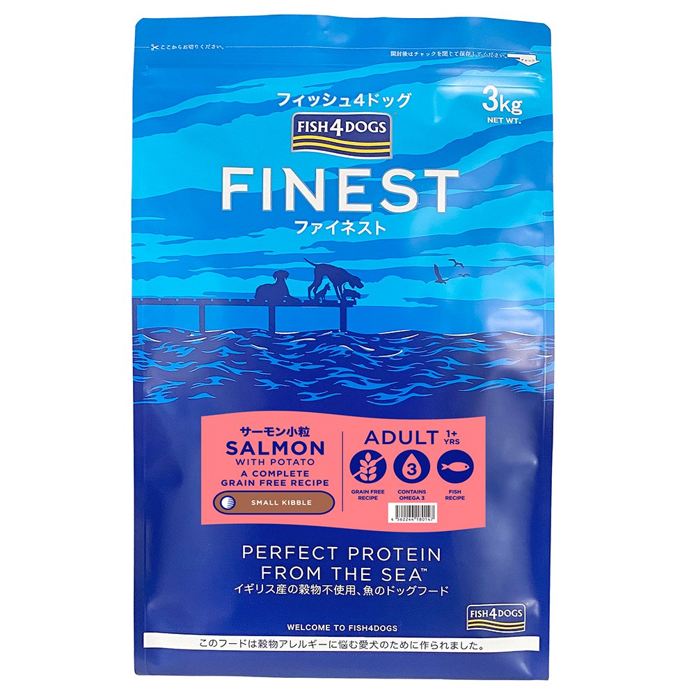 ドッグフード　フィッシュ４ドッグ　サーモン小粒　３ｋｇ　ファイネストシリーズ　ＣＲＣ45―05―99―00―00