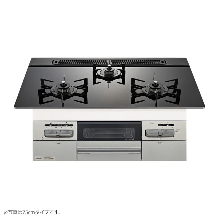 都市ガス用 60cm天板ビルトインコンロ Mikke ミッケ N3WV6RWAP1SIC-13A ブラック