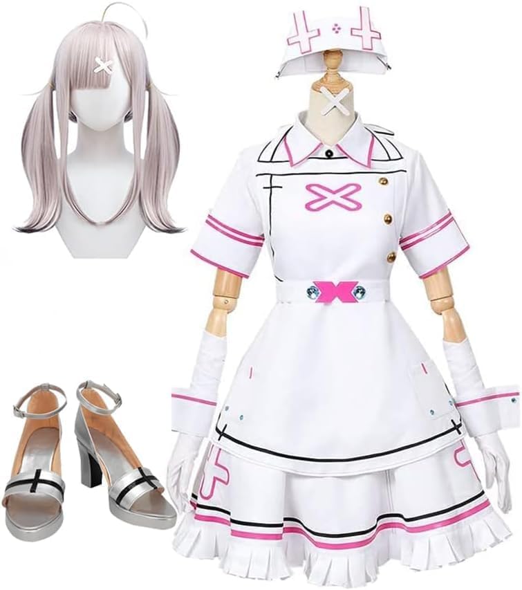 コスプレ衣装 バーチャルYouTuber Vtuber 健屋花那 コスプレ 衣装 ウィッグ 靴付き イベント パーティー 変装 演出服 クリスマス パーティー