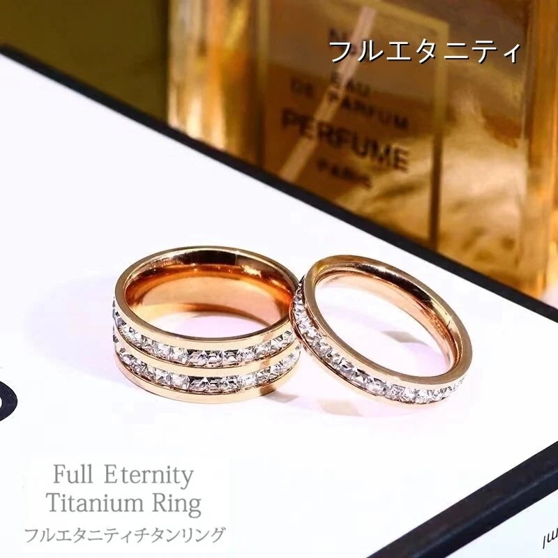 2TYPEフルエタニティリング プリンセスカット指輪 フルエタニティ リング 金属アレルギー 対応 レディース サージカルステンレス雑貨バレンタインデープレゼント バレンタインデープレ