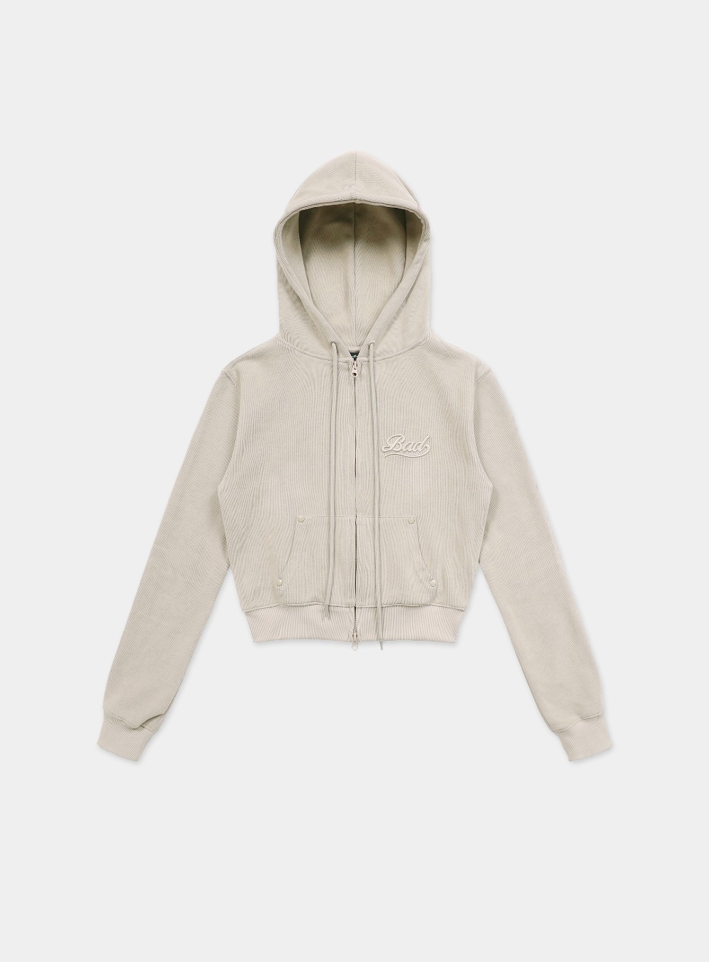 【BADBLOOD】 BEYOND SOFT ZIP-UP HOODIE : CREAM
