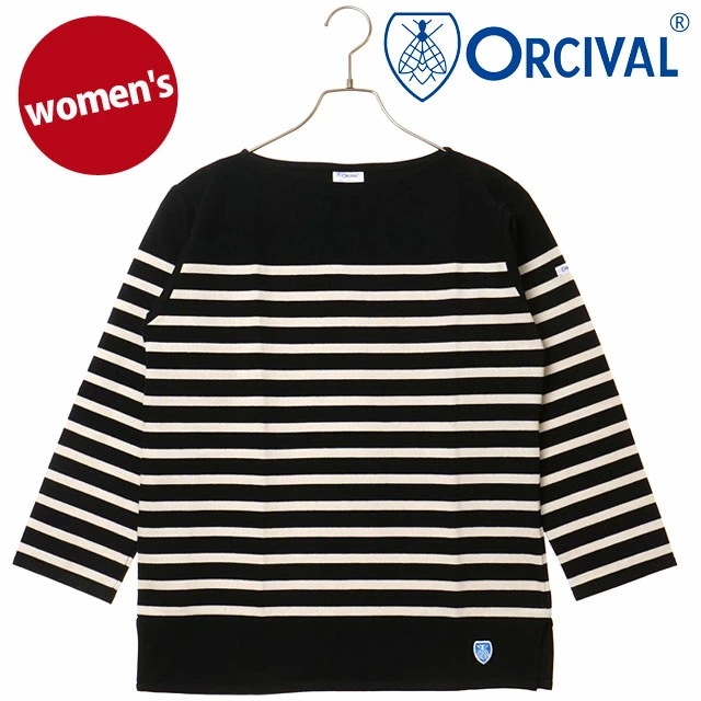 ボートネック ロングスリーブプルオーバー [#6803] BOAT NECK L/S P.O. フランス製 レディース トップス カットソー 長袖Tシャツ ボーダー BLACK/FLOUR 正規取扱店