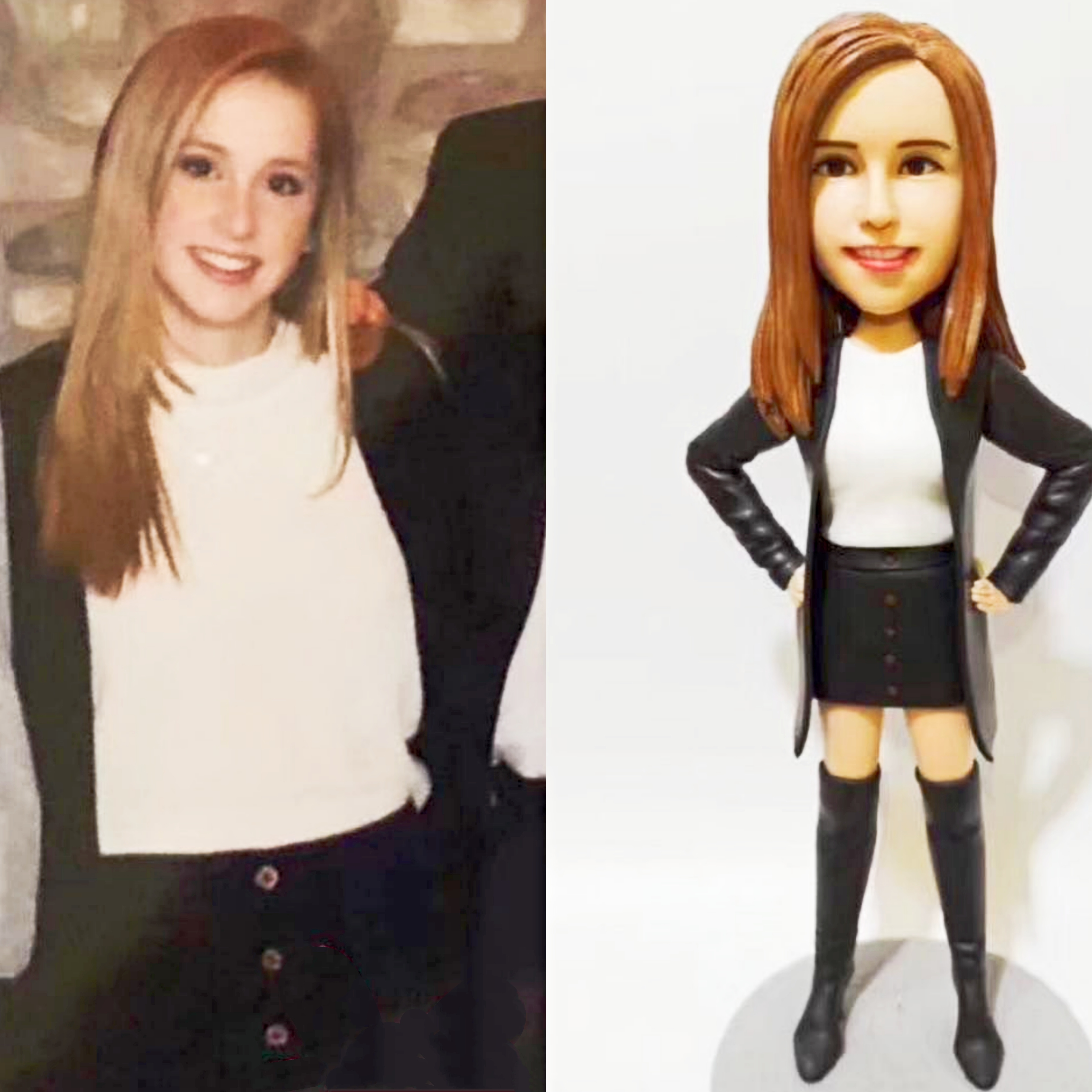 【オーダーメイド】3D肖像画 似顔絵 人形 フィギュア 彼氏 彼女 誕生日 ケーキトッパー 記念日 カップル 友達 プレゼント