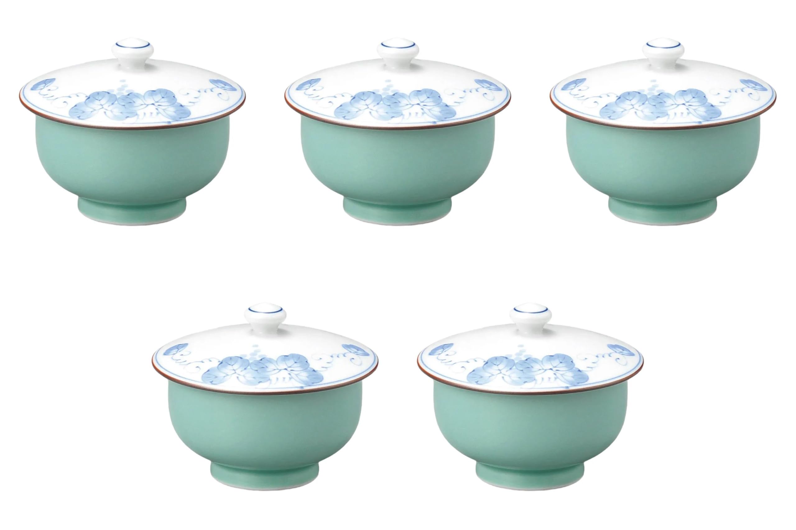 5個セット 掛分ぶどう蓋付汲出 [ 10×8(180) ] 蓋付煎茶（有田焼） 有田焼 セトモノホンポ(Setomonohonpo)