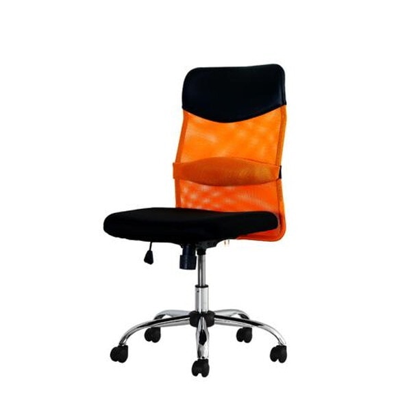 Netforce SSP-M-W-OR オレンジ S-shape(エスシェイプ) オフィスチェア ミドルバック 肘なし メーカー直送