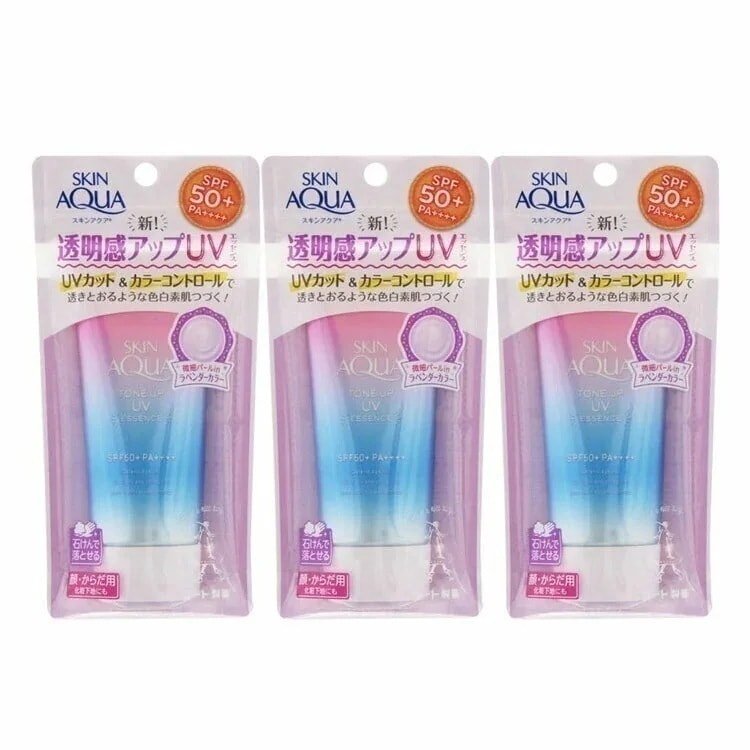 【3個】日焼け止め 下地 トーンアップ スキンアクア トーンアップUVエッセンス ロート製薬 スキンケア セット(D) メガ割