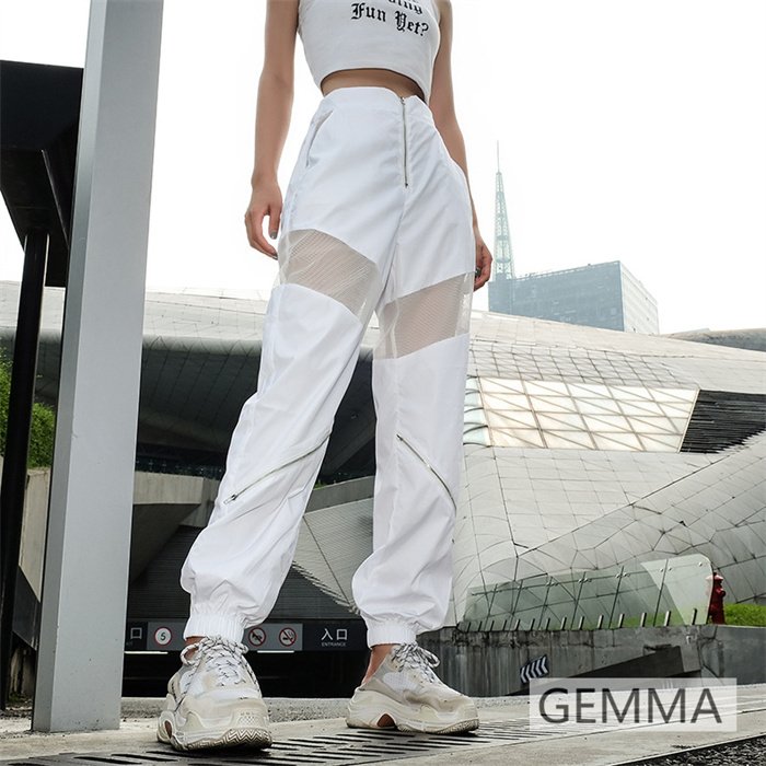 ダンス衣装 白 パンツ ダンス 衣装 スポーツウェア ボトムス ファッション 原宿系 レデ