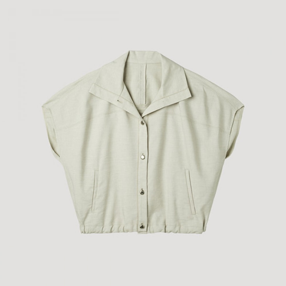 [シューズミス] ワイドカラースリーブレスジャケット_SWWJKP22170