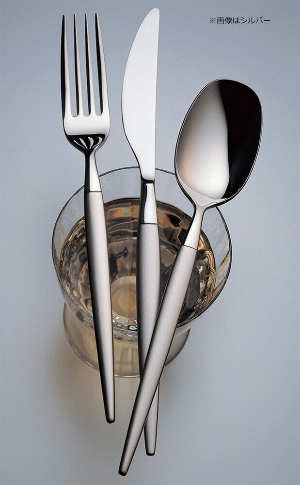 （まとめ買い）18-10ミルトア No.12500 金仕上げ デザートナイフ/共柄/鋸刃 [x3]